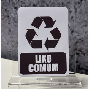 Adesivo Coleta Seletiva Lixo Reciclagem Kit 6 Unidades Vinil Lixeiras