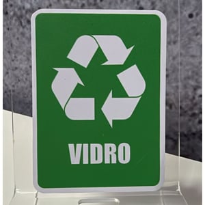 Adesivo Coleta Seletiva Lixo Reciclagem Kit 6 Unidades Vinil Lixeiras