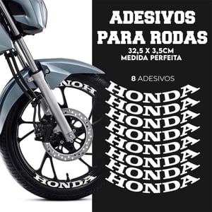 Kit 8 Adesivos Honda Branco Vinil Recortado Moto Carenagem