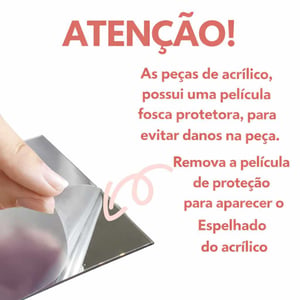 Frases Decorativas Acrílico Espelhado 2mm Letras Parede Alto Brilho Fácil Aplicação Com Fita Dupla Face