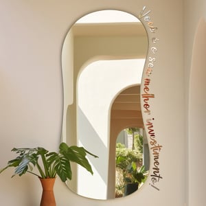 Frases Decorativas Acrílico Espelhado 2mm Letras Parede Alto Brilho Fácil Aplicação Com Fita Dupla Face