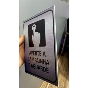 Placa Sinalização De Campainha  De Entrada Residencial e Comercial
