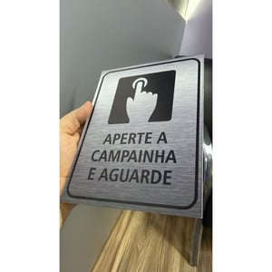 Placa Sinalização De Campainha  De Entrada Residencial e Comercial