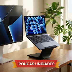 Suporte Notebook até 17” Ergonômico | Base para Notebook e Tablet Slim Antiderrapante Mesa