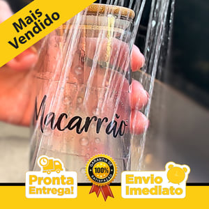 Etiquetas Adesivas para Mantimentos 9x4cm | 24 Unidades | Vinil Transparente à Prova D’Água