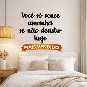 Frase Decorativa MDF Preto Autocolante Corte Laser Quarto Sala Parede Motivacional