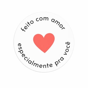 Etiquetas Adesivas Vinil  Feito com Amor Resistente Água Freezer Selo Embalagem Alta Qualidade