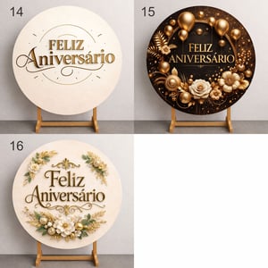 Capas Festa Aniversario Painel Redondo Decorativo Vários Temas