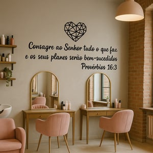 Frase Decorativa MDF Fé Parede Preto Fosco Sala Quarto Escritório Religiosa