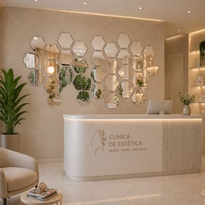 Espelho Decorativo Hexágonos 10 Peças Parede Banheiro Quarto Sala Moderno Sem Furo