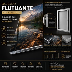 QuadroFlutuante Personalizado | Cristal