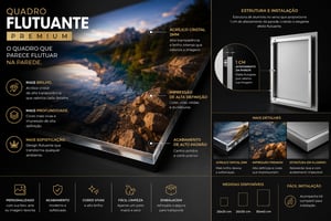 QuadroFlutuante Personalizado | Cristal