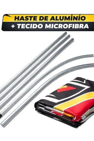 Haste + Tecido para WindBanner Tecido Microfibra + Haste de Alumínio Impacto ou Compacto Frente e Verso   