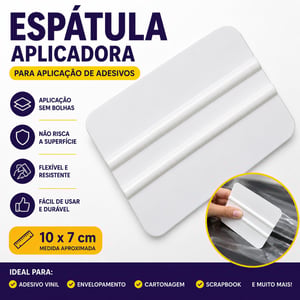 Espátula para Aplicar Adesivo Vinil Envelopamento Cartonagem Scrapbook Sem Bolhas 10x7cm