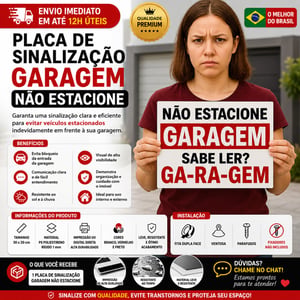 Placa Proibido Estacionar