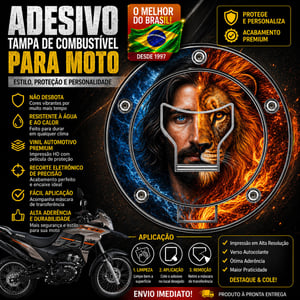 Adesivo Tampa Combustível Moto Vinil Premium Não Desbota CG Titan Fan Start Cargo Bros Twister XRE Vinil Adesivo 9,6 x 9,6 cm 4x0  Corte Redondo PACOTE COM 25 UNIDADES