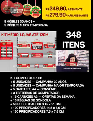 Kit Médio Sorte Real- 30 Anos- Avulso