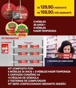 Kit Decorativo Sorte Real- 30 Anos- Assinantes      