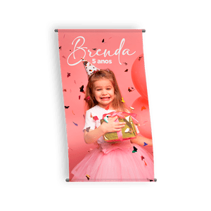 Banner - Medida Personalizada Lona Brilho 280g  4x0 Sem Verniz UV Tubete e Corda 