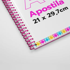 Apostila Espiral + Capa transparente - 4x0 Sulfite 90g