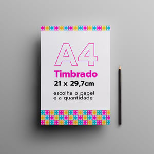 Papel Timbrado A4 Offset 90g/m² 4x0 Offset 90g/m²  4x0   