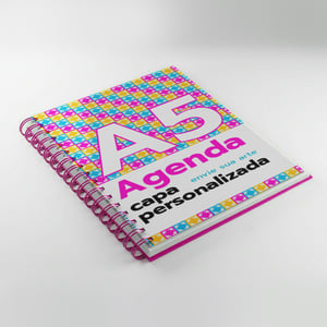 Agenda 2026 Capa Personalizada Offset 75g/m² A5  Escolha o tipo de miolo  