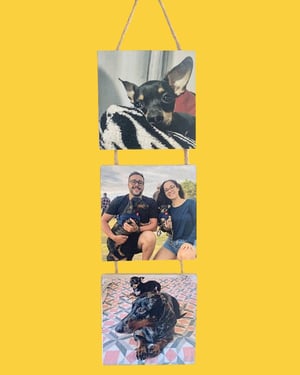 Quadrinho com 3 imagens  10x10cm    