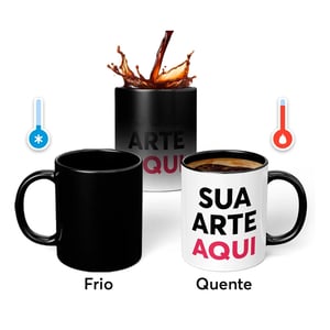 Caneca Mágica Personalizada Porcelana 96x150mm 4x0 Sublimação  