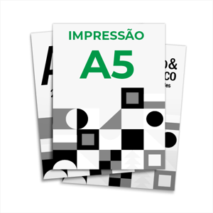 Impressão Colorida - A5 Offset 75g/m² A5 (14,8x21cm) 4x0   