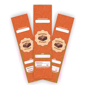 Cinta para Brownie Papel offset 180g 20x5cm 4x0  Corte reto total 
