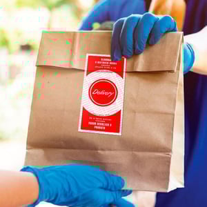 LACRE DELIVERY - 3,4cm x 8,4cm Adesivo 3,4x8,4cm 4X0  Corte Reto 