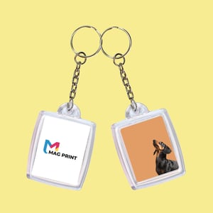 Chaveiro de acrílico - Foto 3x4cm Acrílico com papel fotográfico 3x4cm    