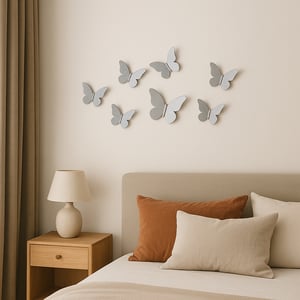 Kit Borboletas de Acrílico Espelhado 5x4cm Decoração Charmosa e Elegante