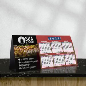 CALENDÁRIO DE MESA TRIANGULAR