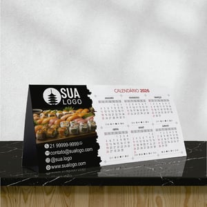 CALENDÁRIO DE MESA TRIANGULAR