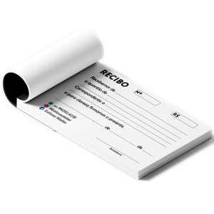 Recibo Papel Sulfite 75g 10x14cm 4x0 Original do papel Blocagem de 100 em 100 folhas no total 1x100fls 