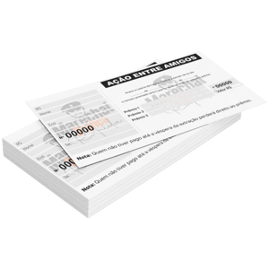 Rifas Papel Sulfite 75g 07x20cm 4x0 Original do papel Blocagem de 100 em 100 folhas no total 1x100fls 