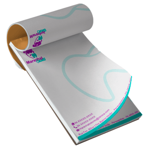 Receituário Papel Sulfite 75g 21x29,7cm (A4) 4x0 Original do papel Blocagem de 100 em 100 folhas no total 1x100fls 