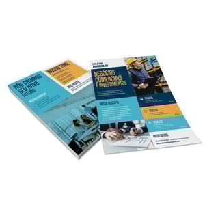 Flyers / Folhetos Couchê 90g 10x14 cm 4x4 Sem verniz Corte Reto 