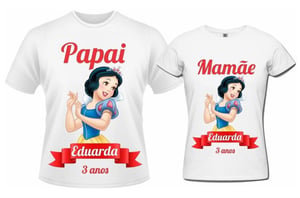 Camiseta Personalizada Poliester Tecido Poliéster Estampa Colorida A4  Sublimação  Baby Look apenas para tamanhos adultos até G1