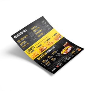 Flyers / Folhetos Couchê 150g 30x42 cm 4x0 Sem verniz Corte Reto 