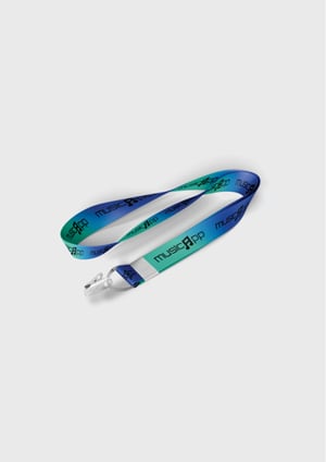 CORDÃO PARA CRACHÁ Poliéster 850x20mm 4x4 Sem enobrecimento Terminal Argola e Jacaré 