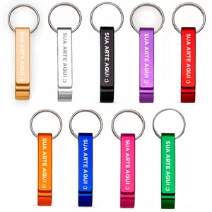 CHAVEIRO ABRIDOR DE GARRAFA Metal 6,5X1,2cm 4x0 DTF UV  