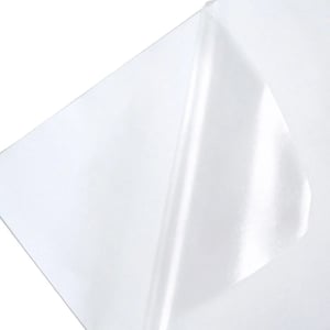 ADESIVO LAMINADO CORTE RETO Adesivo vinil com proteção transparente M² 4X0  Corte reto 