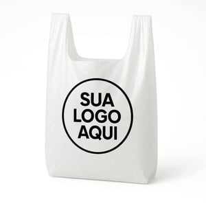 SACOLA CAMISETA Plástico 90x100x0,07cm Impressão em Silk 1 cor - Só frente   