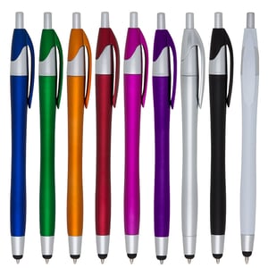 CANETA PLÁSTICA TOUCH Plástica com ponta touch  4x0  Estampa em DTF UV 12638