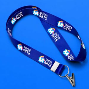CORDÃO PARA CRACHÁ Poliéster 80x20mm 4x4 Sem enobrecimento Argola com jacare 