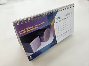 Calendário de mesa  10x15 cm Frente e verso colorido Fosco Fosco 