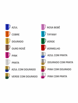 Caneca 500ml Metalizada