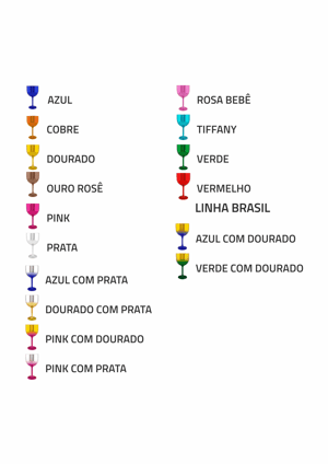 TAÇA GIN Metalizada